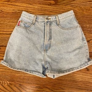 Vintage 80s/90s high waist light wash jean shorts